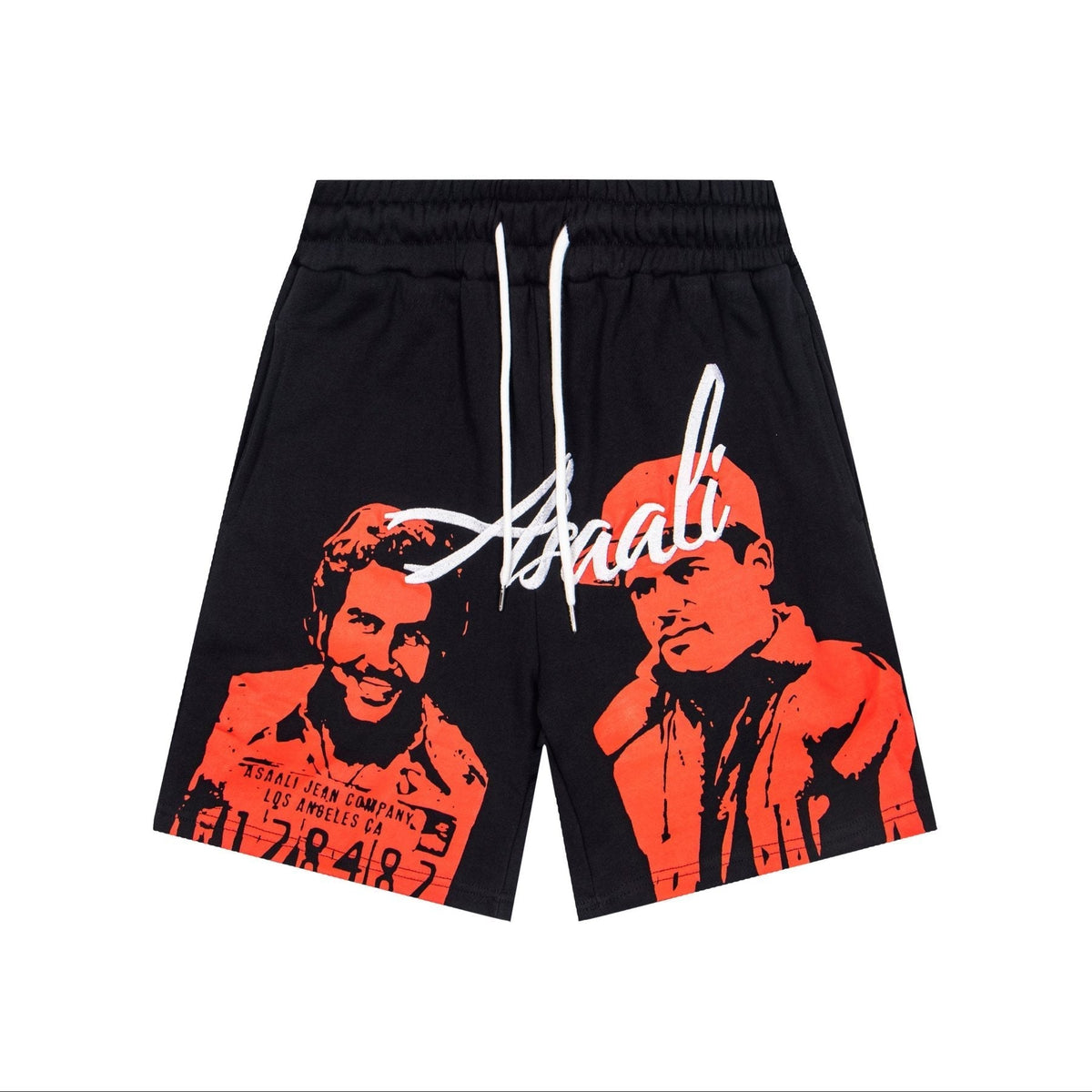 ASAALL Portrait Graphic Drawstring Shorts — front