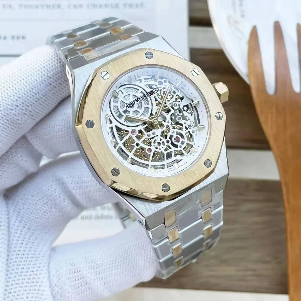 steel Audemars Piguet Openwork Dial