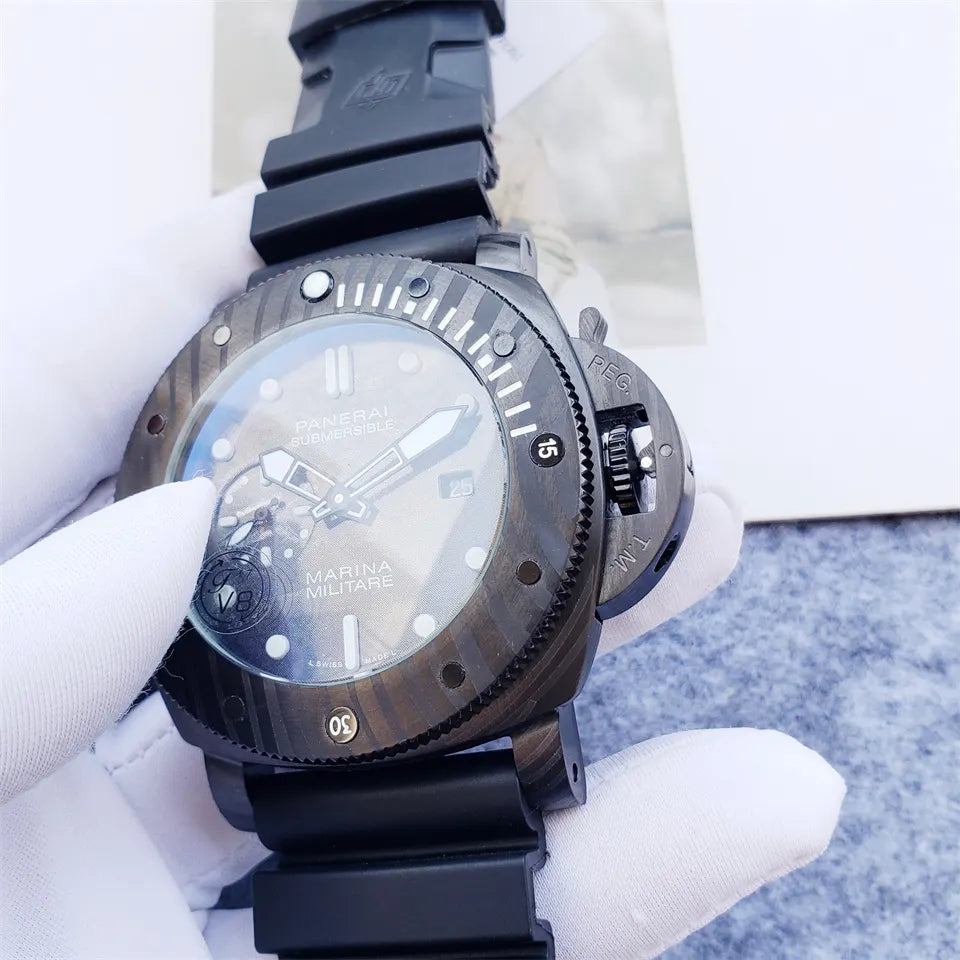 Panerai Carbon Black Rubber - Hình 3