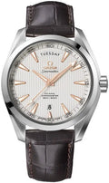 seamaster Omega Silver Dial Leather
