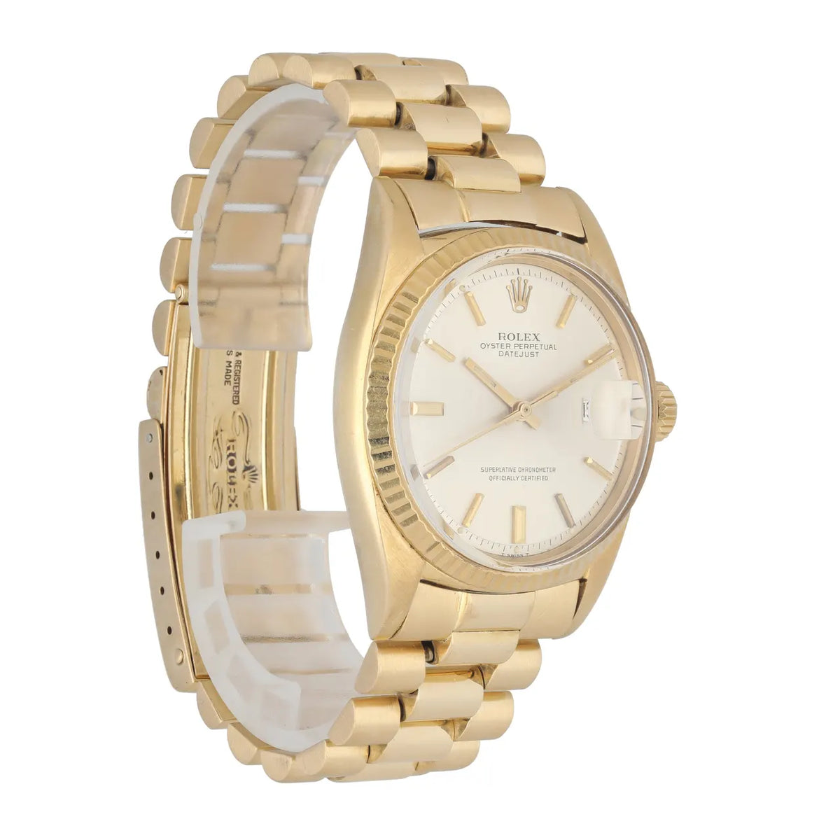 oyster Rolex Gold Champagne Dial Datejust - Hình 3
