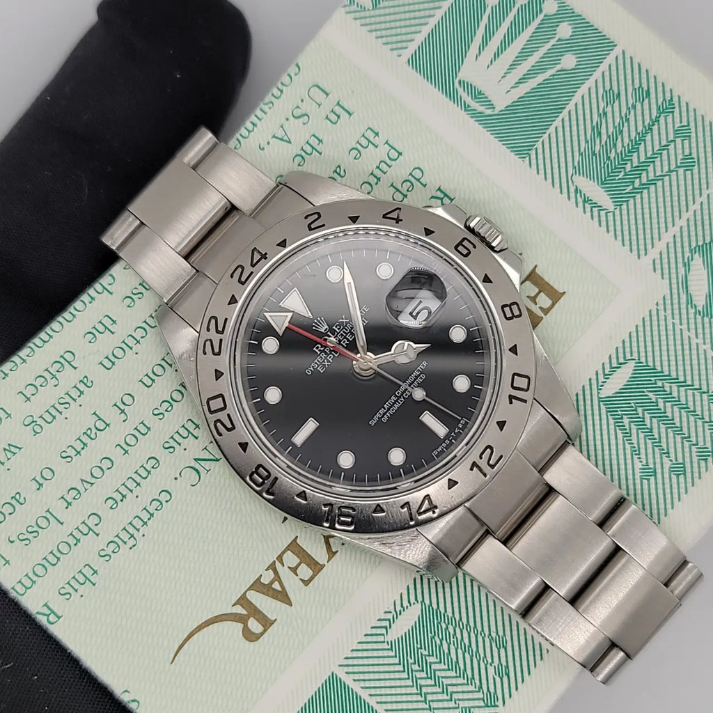 stainless Rolex Explorer II Black Dial - Hình 5